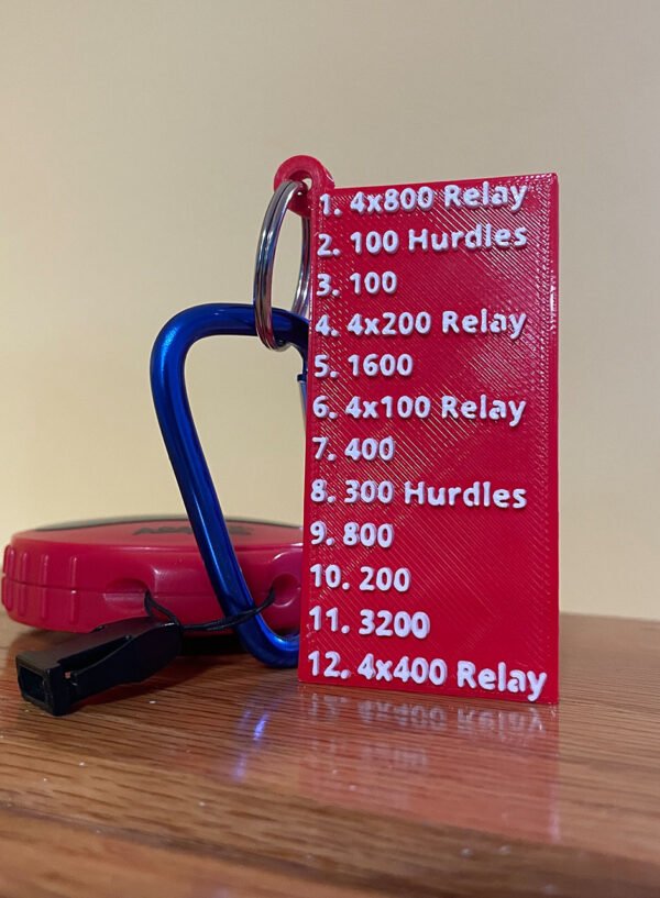 Track Order of Events Keychain